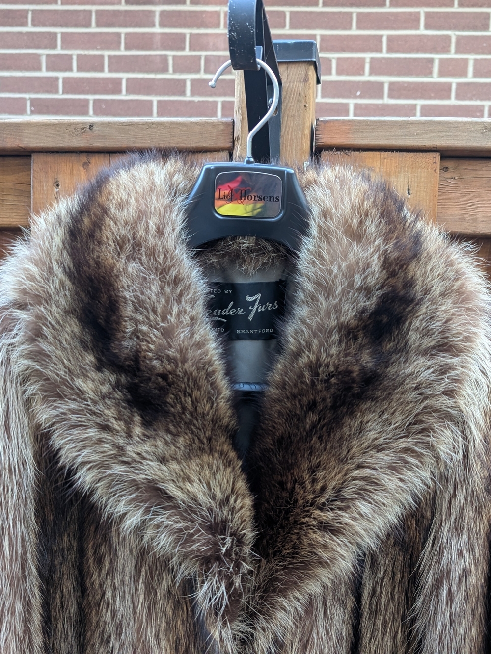 Classic Women's Brown Racoon Fur Coat